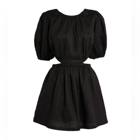 All Saints ~ Linen Colette Soleil Dress in Black - Picture 9 of 12